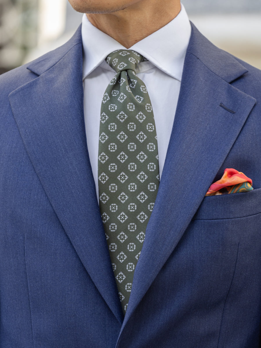 Corbata algodón y seda
