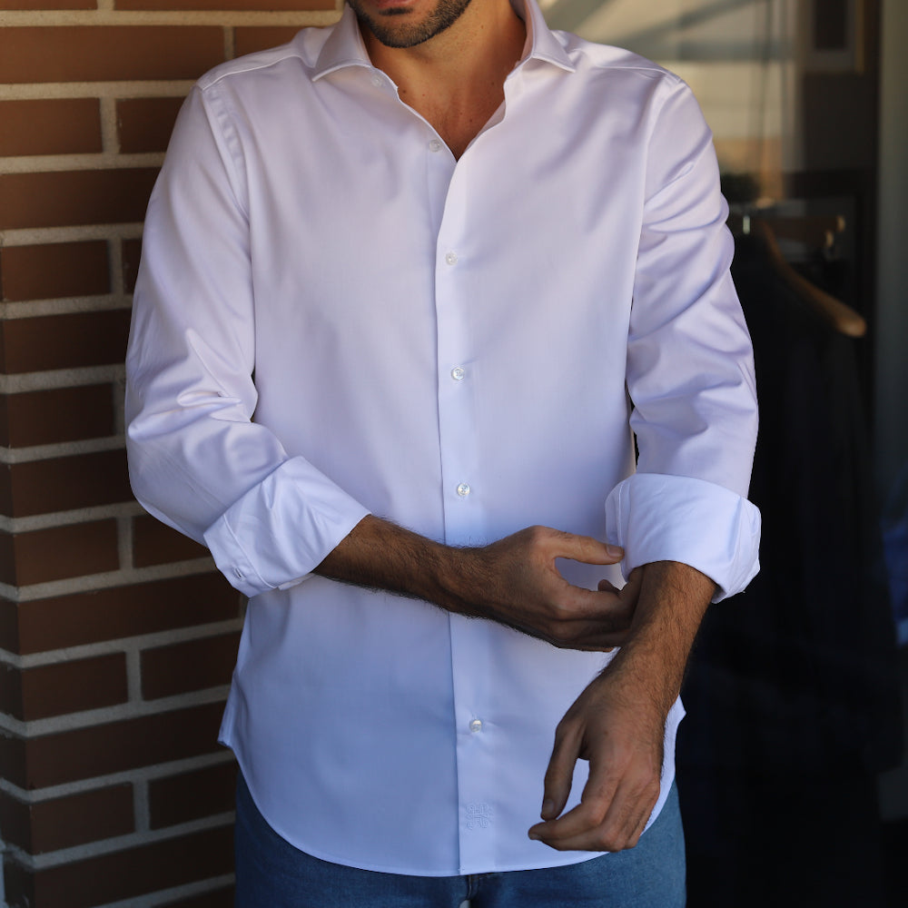 White shirt with Italian collar