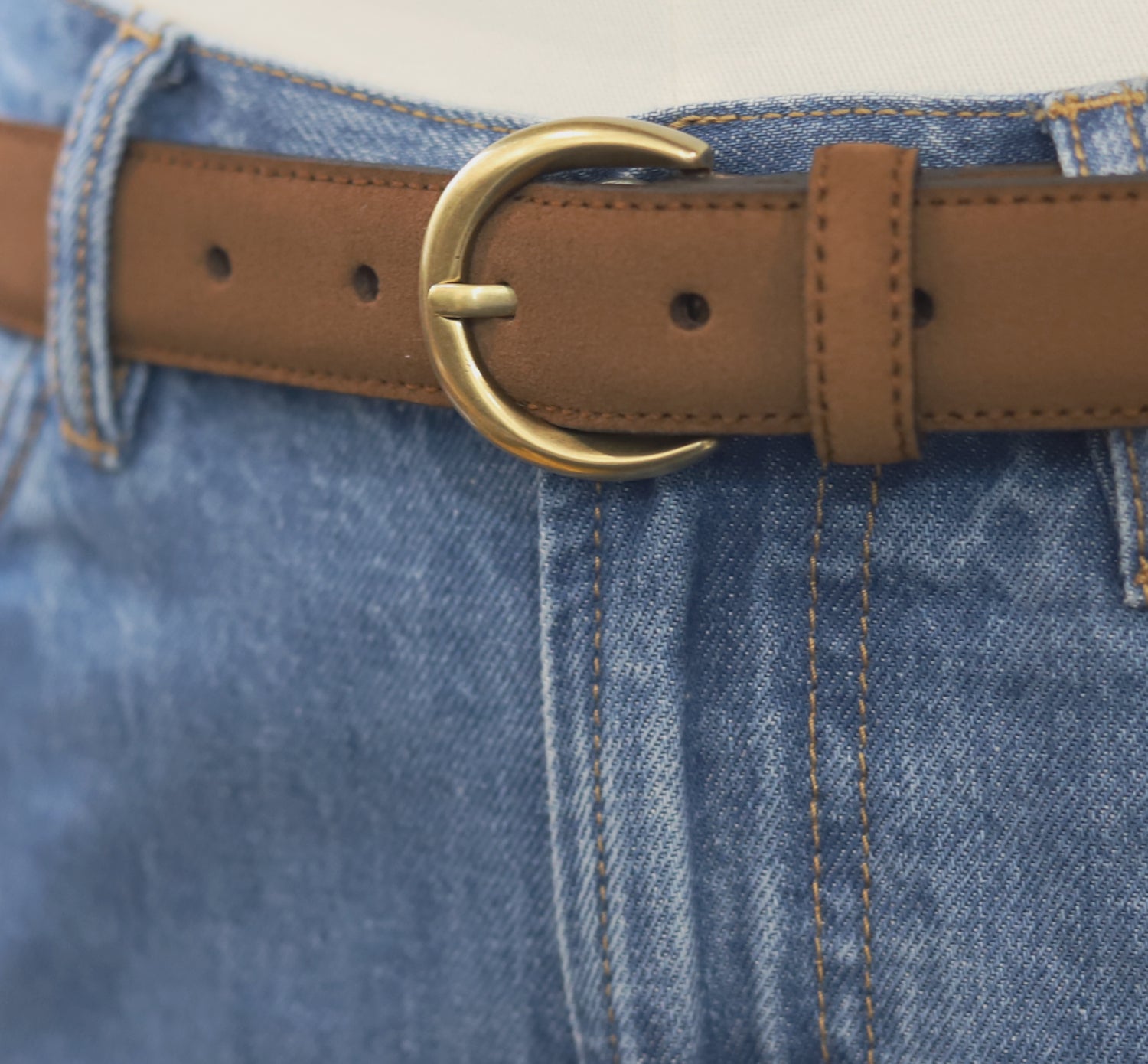 Light Brown Suede Belt