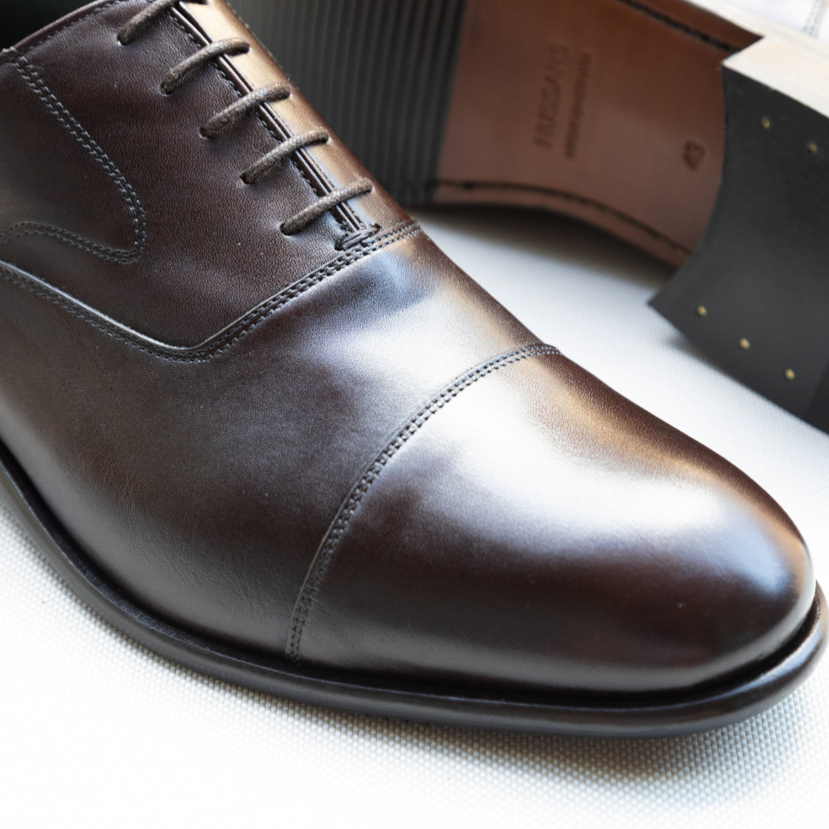 Zapatos Oxford de piel lisa